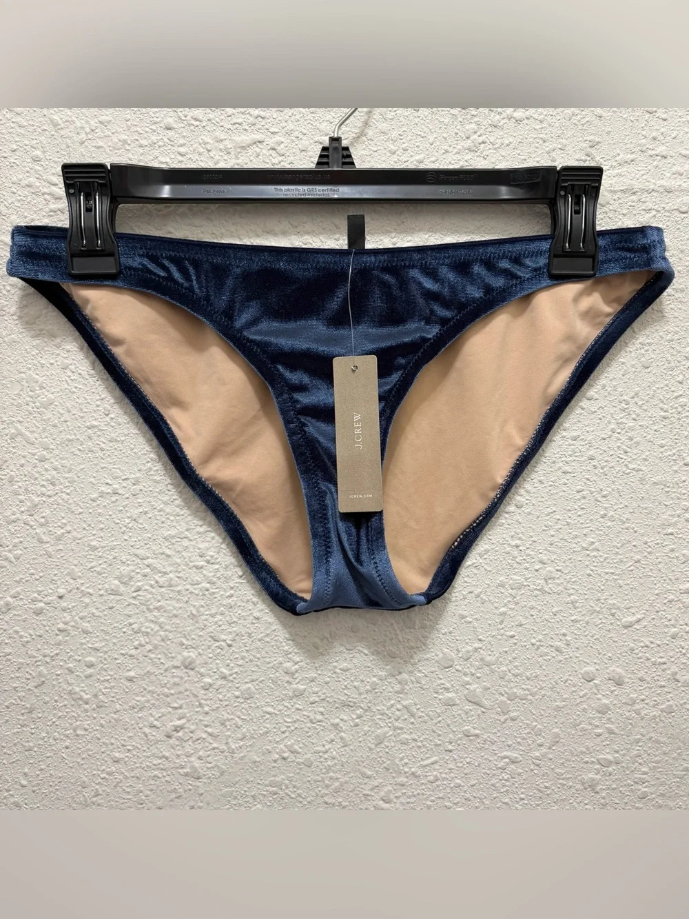J. Crew Blue Velvet Bikini Bottoms NWT Size XS